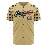 Custom Gold National USA Flag Two Tone Shirts Authentic Vintage Baseball Jersey